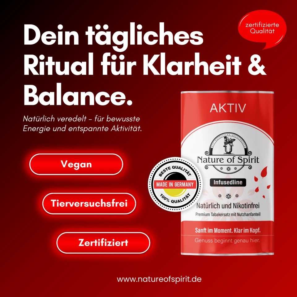 Nature of Spirit - Aktiv 4 % Hanf – 25 g – Natürlicher Hanf Tabakersatz - BIO - - Bild 4 von 4