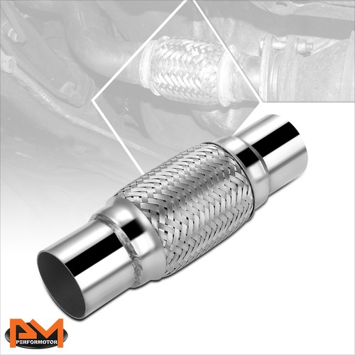 Universal 10" Length 2.5"OD Double Braid Stainless Steel Flex Tube ...