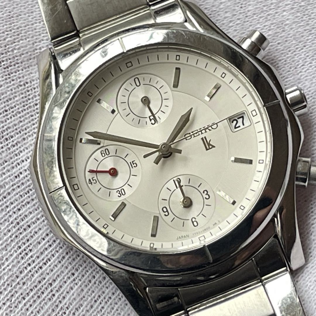 セイコーSEIKO LK LUKIA CHRONOGRAPH 7T92-0BN0 Seiko Lk/Lukia 7T92-0Bn0 Analog Quartz Men Lk Lukia