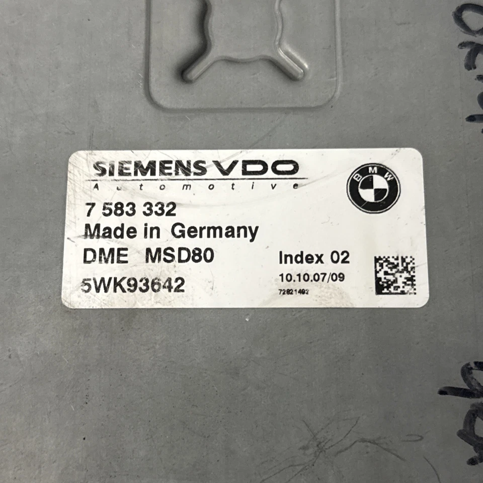 BMW 335xi 535 535xi E60 E61 7583332 7 583 332 5WK93642 DMEMSD80 DME MSD80 ECU Foto 2 de 2