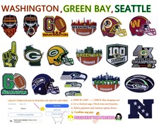 GREEN BAY,WASHINGTON,SEATTLE Football Patches...