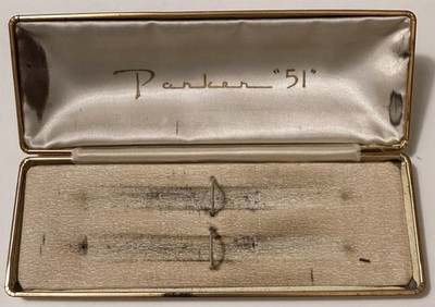 Vintage Parker 51 Fountain Pen & Pencil Set Black Stainless Steel