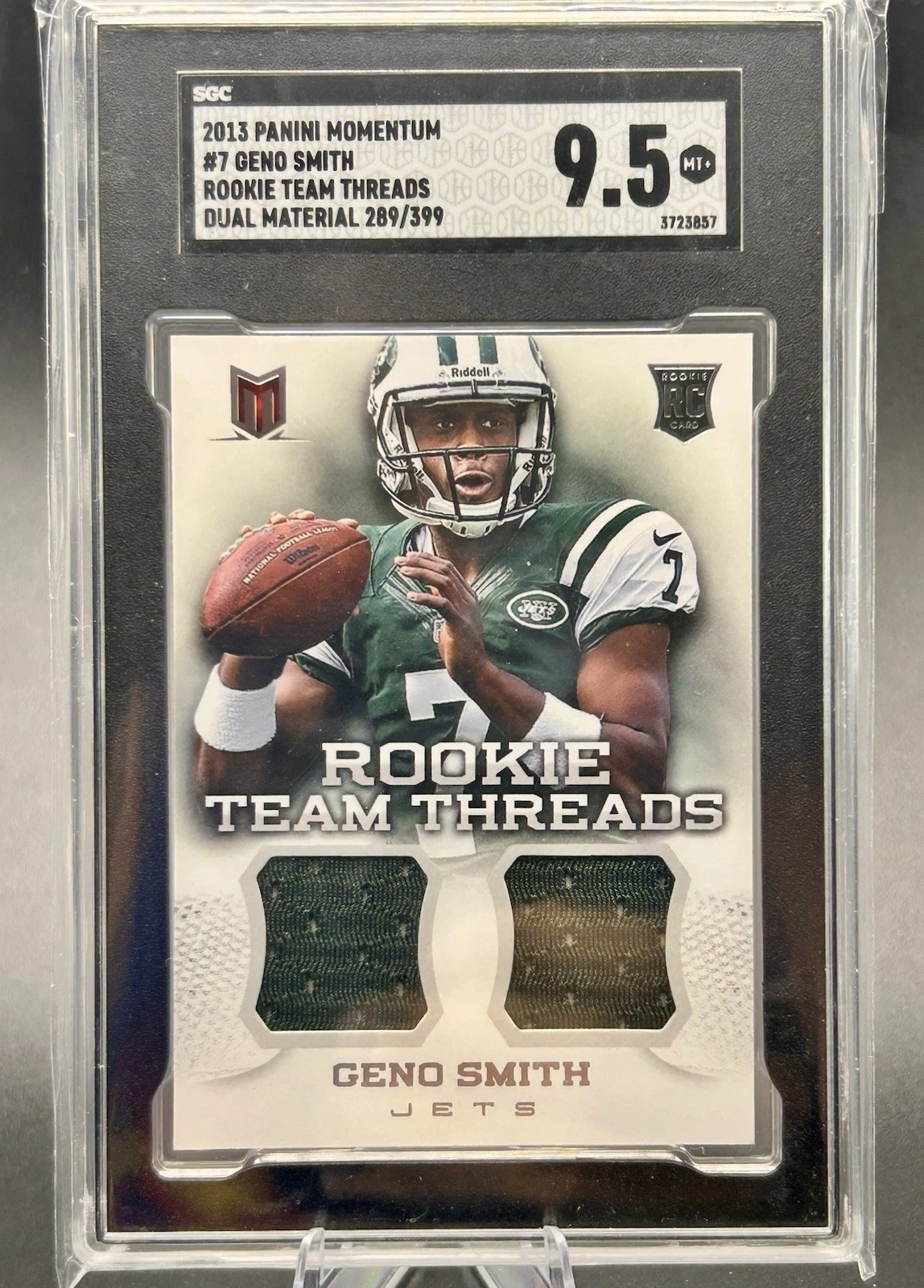 Geno Smith Panini Momentum Rookie Team Threads Dual Materials #7 Base