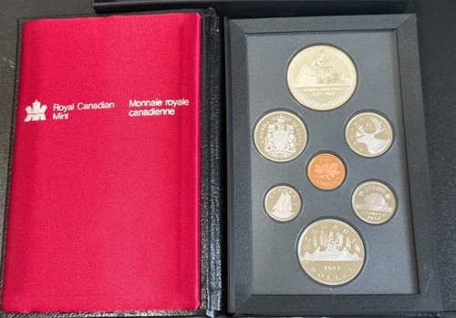 1987 Royal Canadian Mint Silver Dollar Proof Set (plus 2 bonus coins)