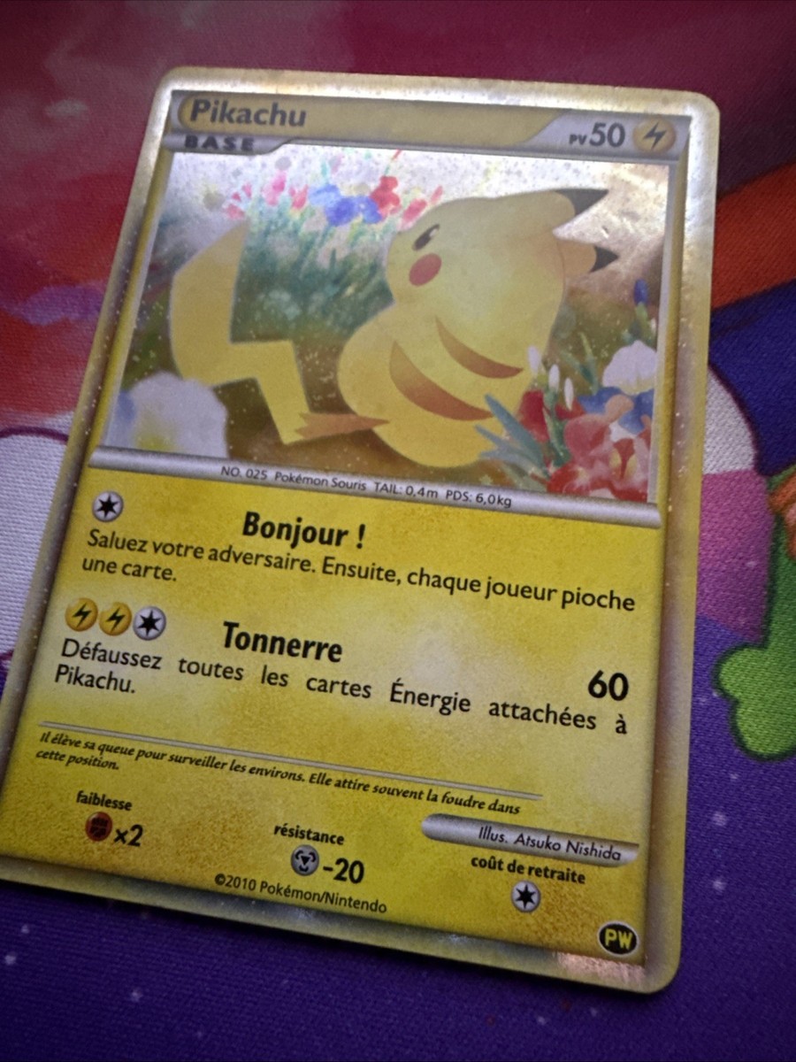 Pikachu French World Collection 2010 Promo Holo Pokémon TCG | eBay