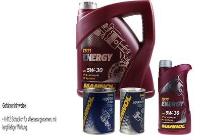 5L Motoröl MANNOL Energy 5W-30 1x MANNOL Leak-Stop ADDITIV+Motor Flush