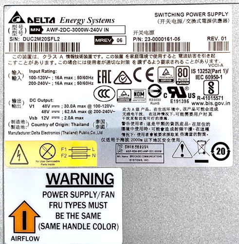 DELTA AWF-2DC-3000W-240V 23-0000161-05 SWITCHING POWER SUPPLY - Afbeelding 6 van 6