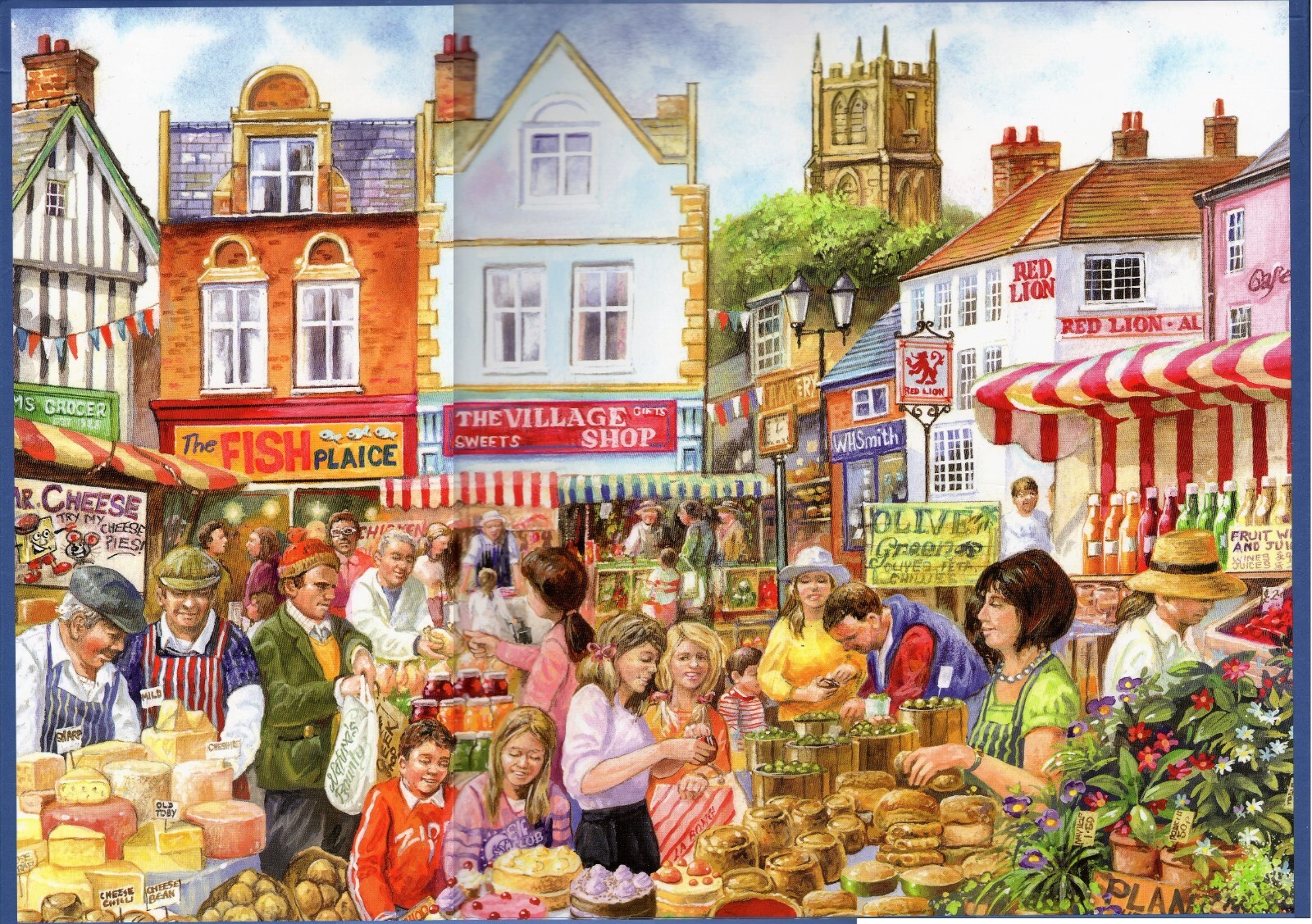 Jigsaw Puzzle 1000 Pcs The Village Farmers Market By WHSmith