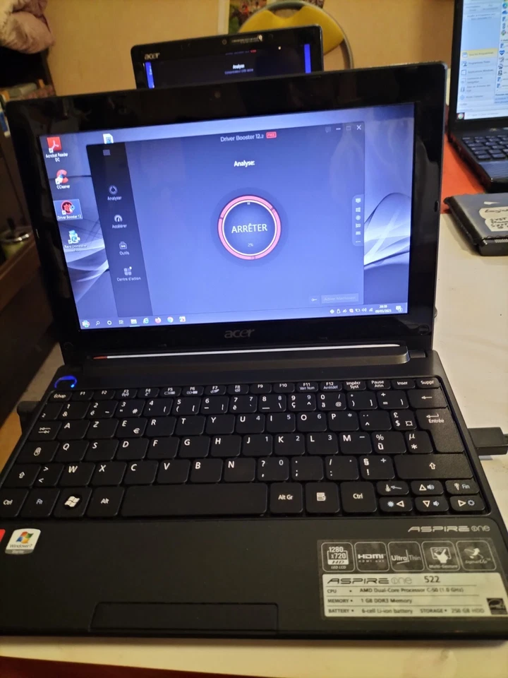 pc portable 10,1 " ACER ASPIRE ONE 522 Win 10 dd 213 go 4gb ram batt neuve - Photo 2/4