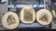 Laser Engraved Pine Wood Slices