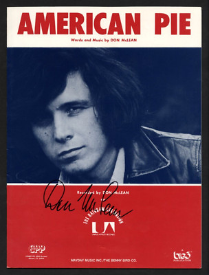 Don McLean Signed Autographed 9 x 12 Sheet Music AMERICAN PIE - PSA COA   Nice!