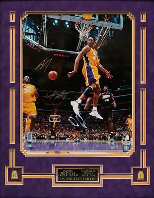 Kobe Bryant And Shaquille O'Neal Signed/Framed 16x20 Photo PSA | eBay
