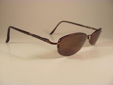 Vintage Lauren Hutton L306 Brown  Copper Oval Half-Rim RX Eyeglass Frames