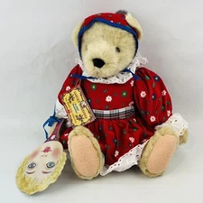 Santas Workshop Fluffy Vanderbear Plush Bear 12" North Pole NABCO Spots No Shoes