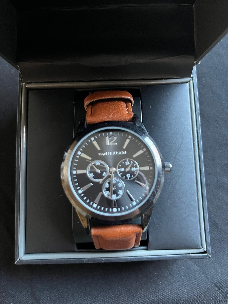 Van Heusen Watch Leather Brown Wrist Band Fully Functional  display picture 2
