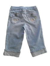 Vintage Gitano Jeans Crop ls Y2K embroidered pockets light wash stretch Small 10