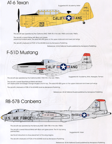 Calcomanías de la Guardia Nacional Aérea de los Estados Unidos escala 1/72 - Imagen 2 de 4