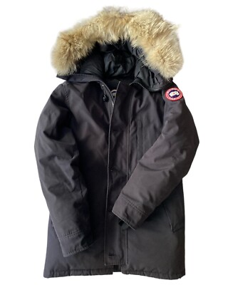 Canada Goose Chateau Parka Men Jacket Extra small XS Navy Fur Trim