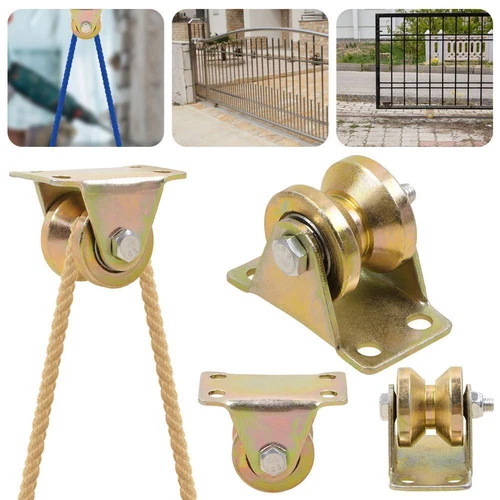 4 Stk Umlenkrollen Für Seile V-Nut Rollenrad Umlenkrolle Hebekran Seilrolle DE - Bild 8 von 11