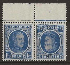 Belgium 1927 - 1.75Fr King Albert Tête-Bêche ....MNH......Rare