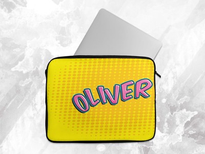 Personalisiert Beliebiger Name Graffiti Yel Laptop Tasche Hülle Tablet Tasche Chromebook Geschenk