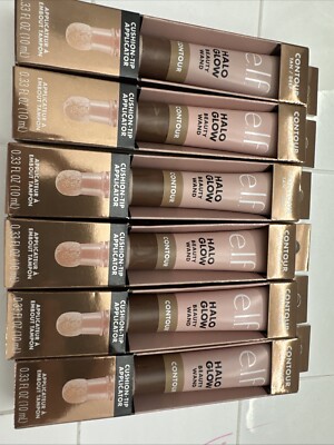6 Pices Elf Cosmetics Halo Glow Contour Beauty Wand Tan/Deep Color #84707 NIB