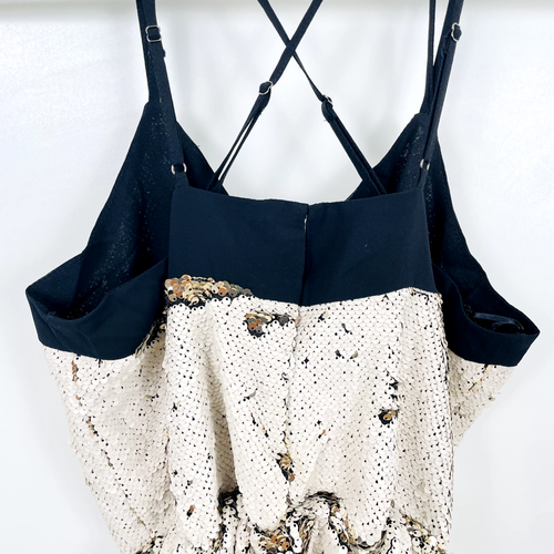 Mini Vestido Adelyn Rae para Mujer Lentellera Crema Dorado Negro Pequeño Mezcla de Poliéster - Imagen 10 de 23