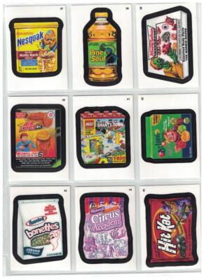 タレントカード wakki 2015 TOPPS WACKY PACKAGES SERIES 1 COMPLETE SET OF 110 BLACK