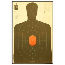 (100 PACK) B-27E Target with Red Center, 23" x 35", FREE SHIPPING