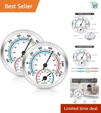 High-Precision 2-in-1 Hygrometer & Thermometer - Ideal for Health Monitoring