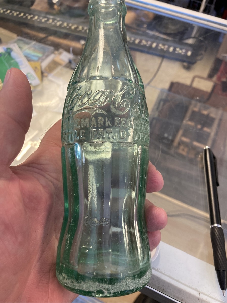 VINTAGE COCA COLA EMBOSSED BOTTLE PAT. D-105529 6 oz. Atlanta GA