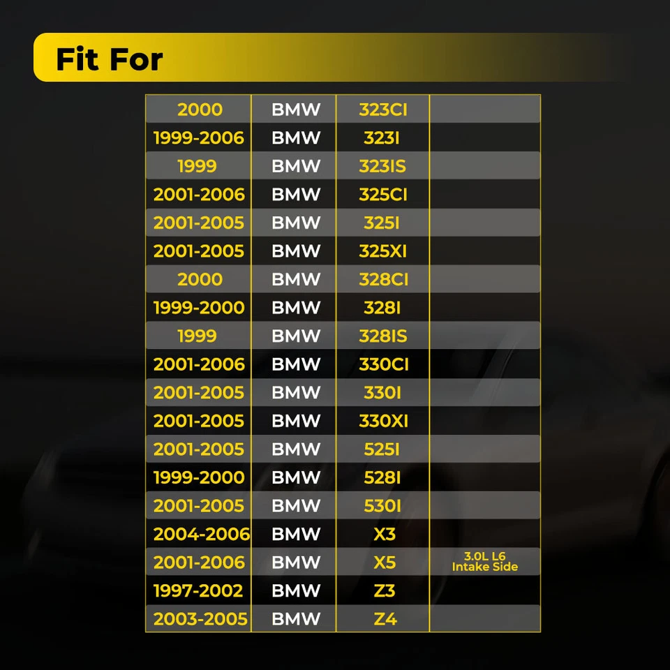 2X Sensor de posición del árbol de levas para BMW 325i 328i 330i 525i 528i 530i X3 1999-2006 Foto 2 de 4