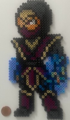 Rain Bead Sprite Perler Artkal Pixel Art Retro Mortal Kombat Ninja Demi-God