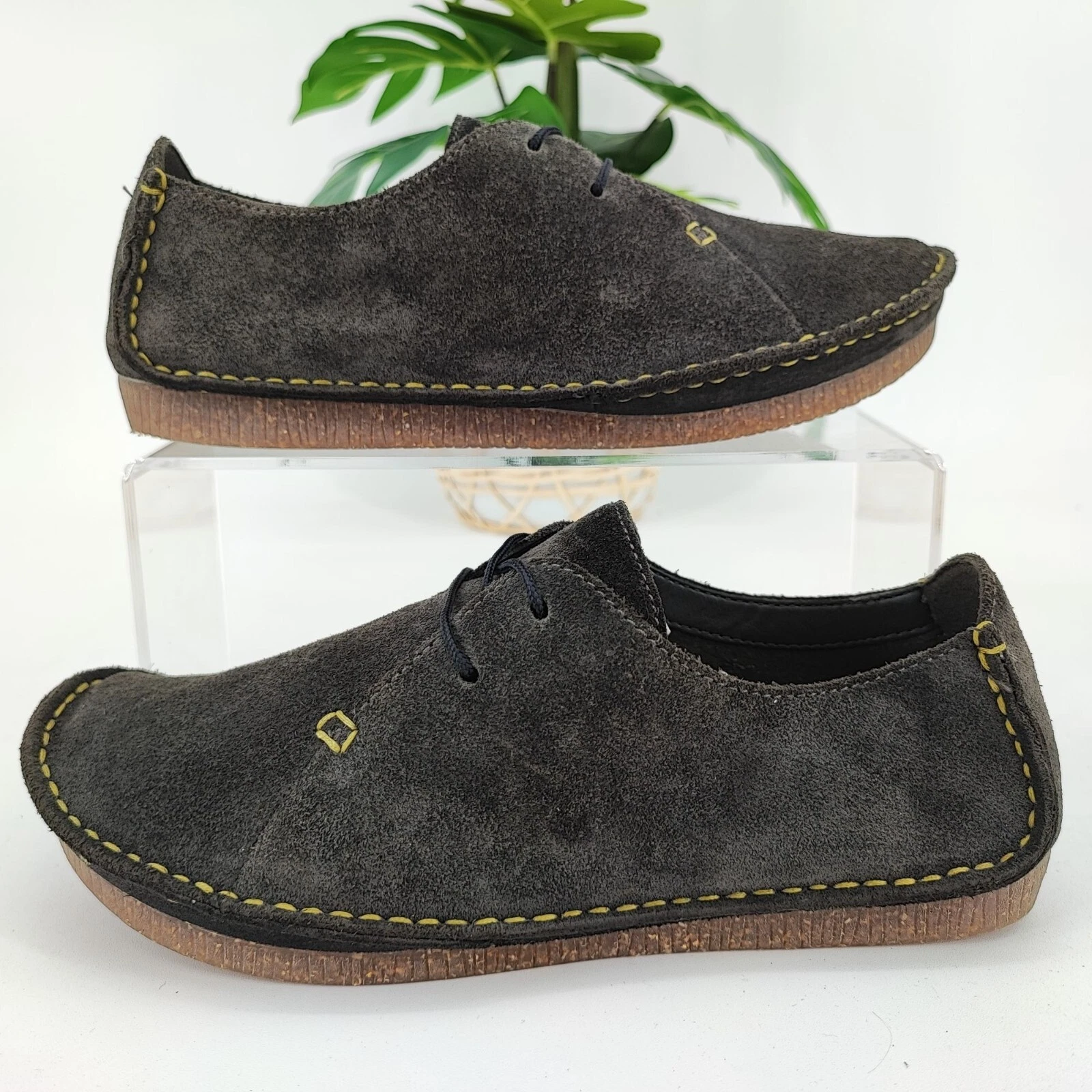 Mocassino donna Clarks Artisan grigio scuro scamosciato taglia 7 5