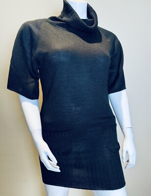 JFW Just For Wraps Women s Black Turtle Neck Dress with Pockets Sz L (7)