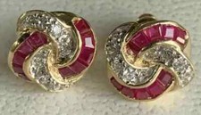 2 CT Baguette Lab-Created Pink Ruby Elegant Stud Earrings 14k Yellow Gold Plated