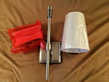 Pottery Barn Francis Wall Sconce Polished Nickle Shade For Sale