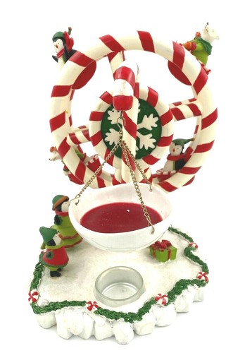 SEE VIDEO YANKEE CANDLE CHRISTMAS HANGING TART WARMER CANDY CANE FERRIS WHEEL