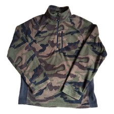 Starter Unisex Pullover Camo Fleece 1/4 Zip Phone Pocket Small 34-36 