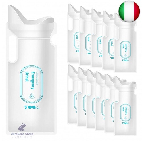 Adhafera Sacco Urina Monouso, 700ml Sacchetti Pipi da Viaggio, 12 Pezzi