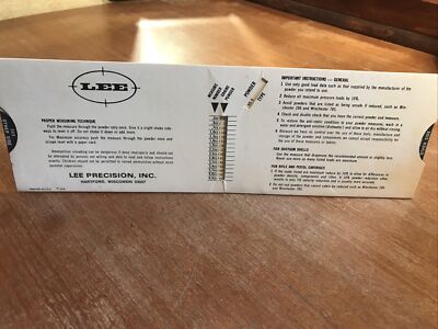 1978 Lee Precision Powder Measure Kit Dispensing Chart | eBay