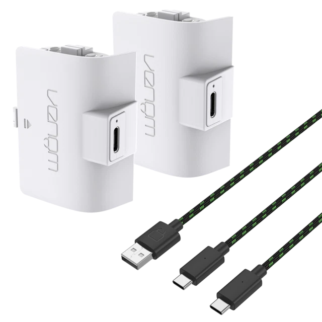 Venom VS2874 High Capacity Xbox Controller Battery - White (Pack of 2)