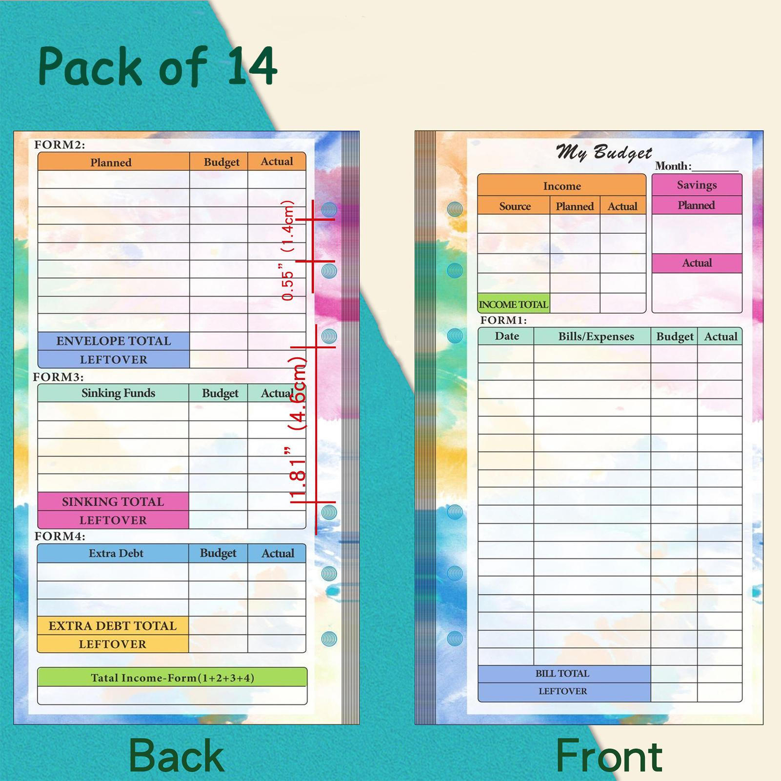 Refillable A6 Budget Planner Inserts Notebook A6 Monthly Weekly Planner Inserts eBay
