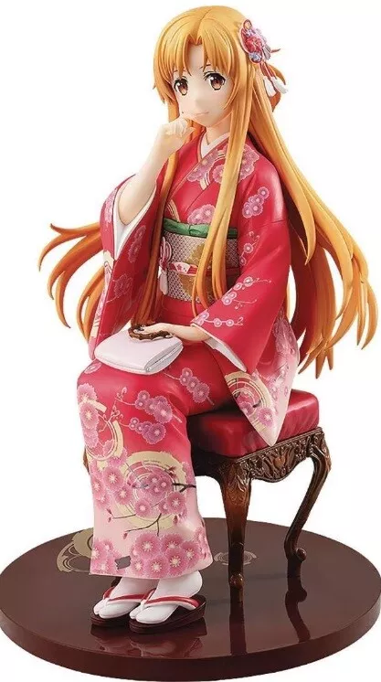 Original Japanese Anime Sword Art Online Coreful Figure Yuuki Asuna Kimono Ver Action Figures Dolls Kids Toys Christmas Gifts