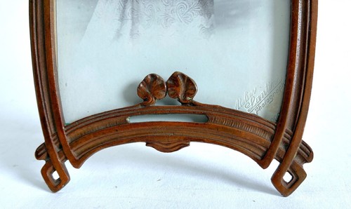 Art Nouveau Table Frame Photo Copper Um 1900, With - Height: 10 3/16in - Picture 3 of 6