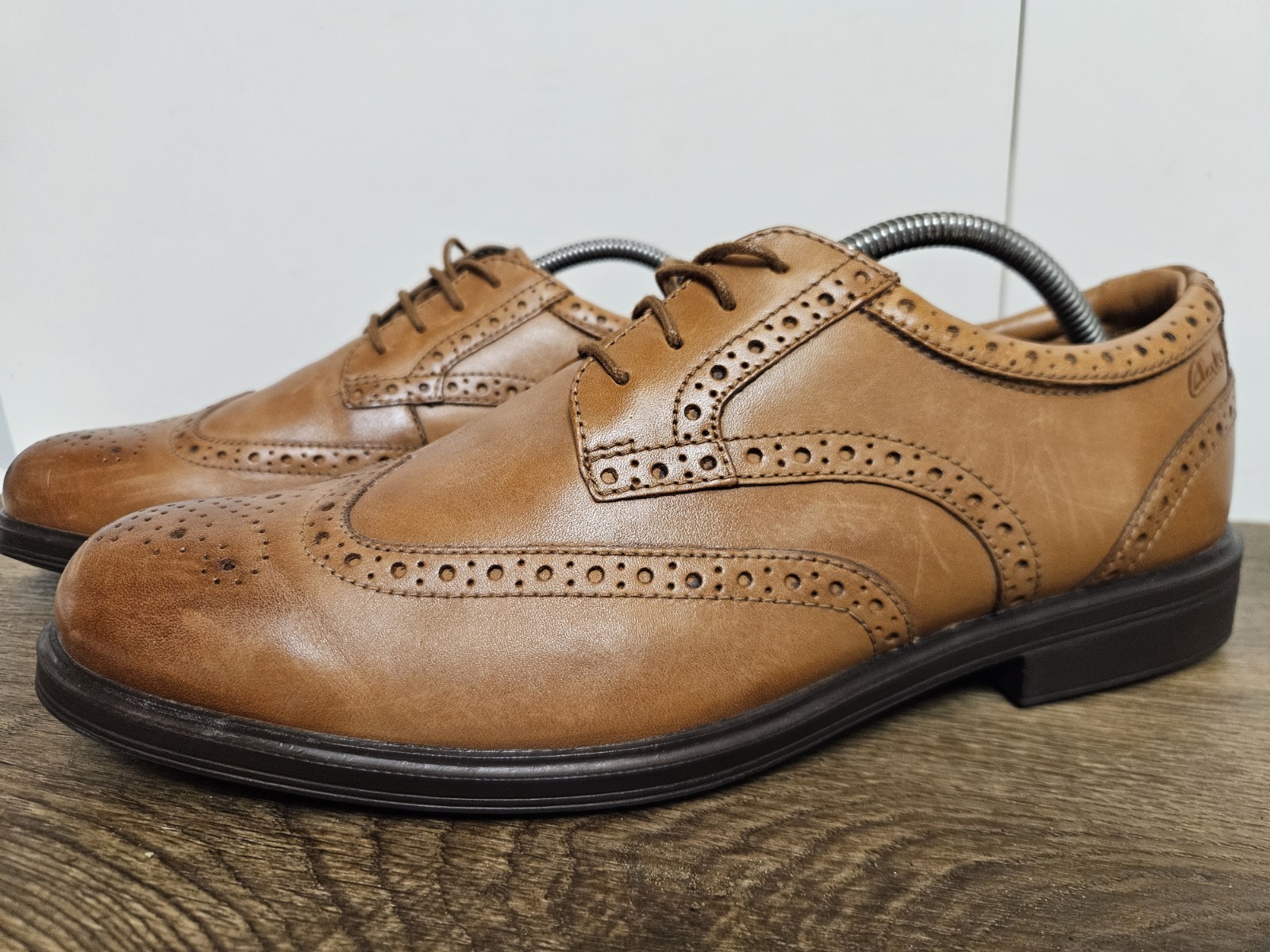Clarks Gabson Limit Shoe Cushioned Leather Premium Oxford Brogues UK 8 H EU 42 image 8