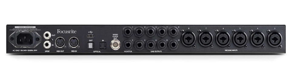 Focusrite Clarett+ 8Pre USB-C JFET/ADAT Audio Recording Interface + Microphone - Image 4 of 4