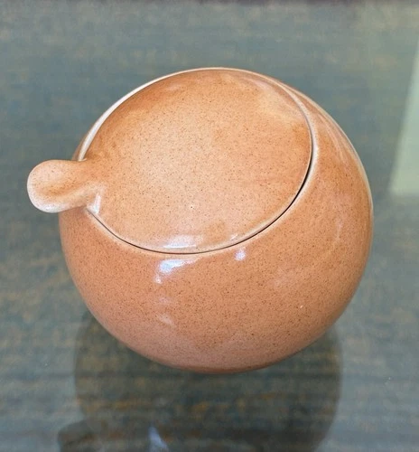 Peach Sugar Bowl Eva Zeisel Town And Country Red Wing Pottery