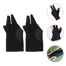 2 Pcs Protective Billiard Gloves Three Fingers Snooker Left Hand