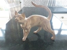 Border Fine Arts Stone Cubist Cat Standing Figurine